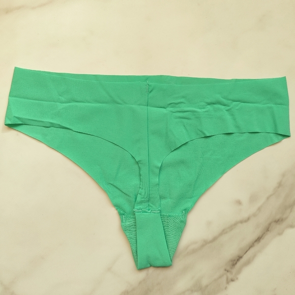 NWOT CALVIN KLEIN INVISIBLES THONG PANTY IN AQUA GREEN SIZE SMALL - Picture 2 of 4